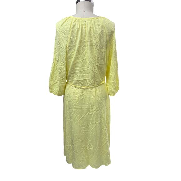 Sonoma Lemon Yellow Maxi Dress 2-Piece Set Sz L - Picture 3 of 6
